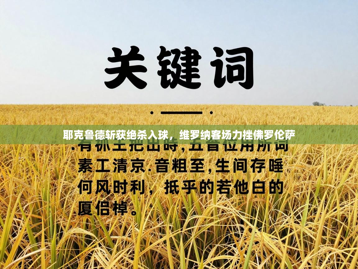 耶克鲁德斩获绝杀入球，维罗纳客场力挫佛罗伦萨